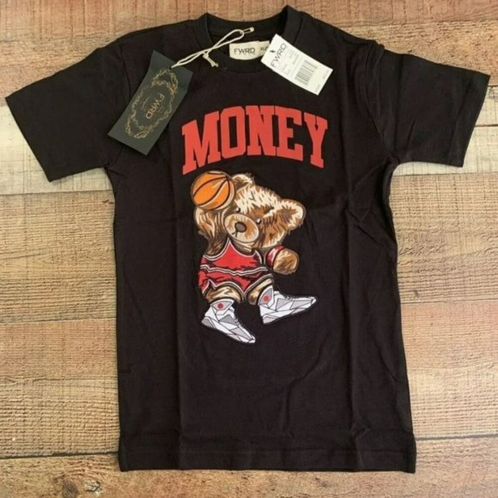 FWRD Boy's T-shirt Embroidered Baller Bear Money NWT XL (7)